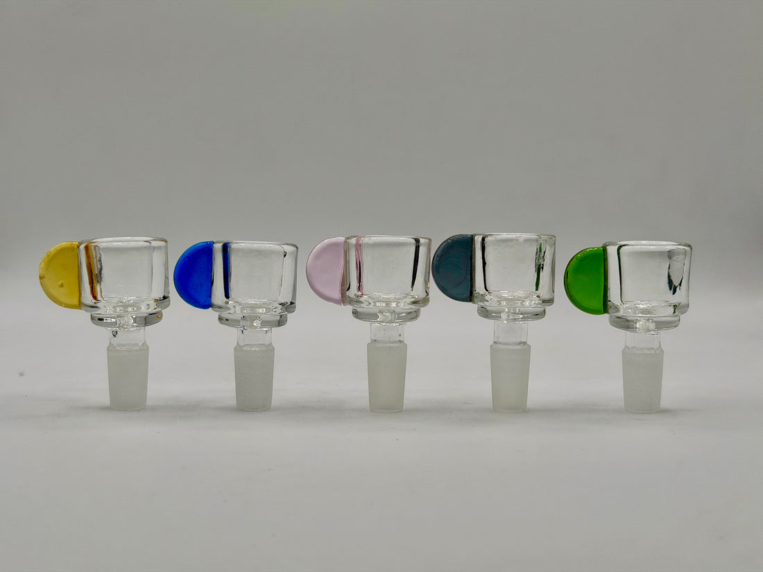 Glass Bowl Piece – Clear Bowl w/ Flat Handle & Screen | 9pc Box