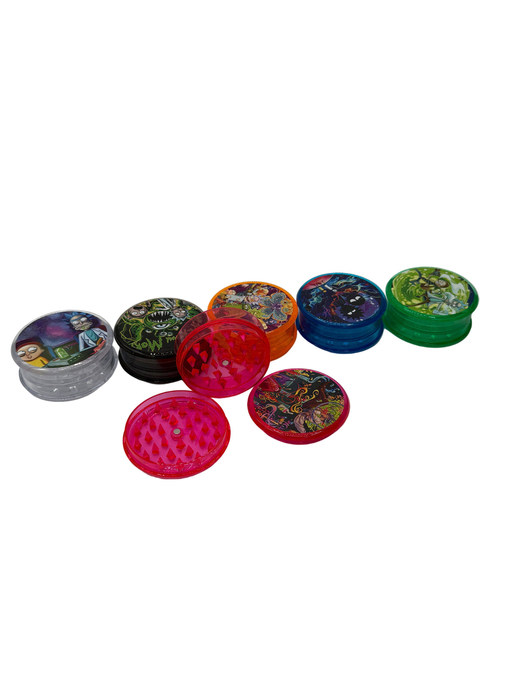Plastic Grinder with Comic Print | 12 Grinders / Box | Box