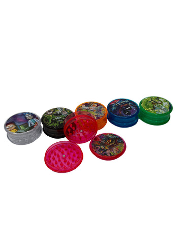 Plastic Grinder with Comic Print – 12pc/Box Wholesale