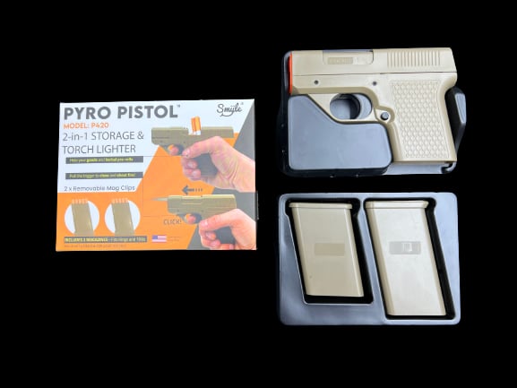 PYRO PISTROL TORCH LIGHTER | 2-in-1 Storage & Torch Lighter | Includes 2 Magazines| $8.50/pc