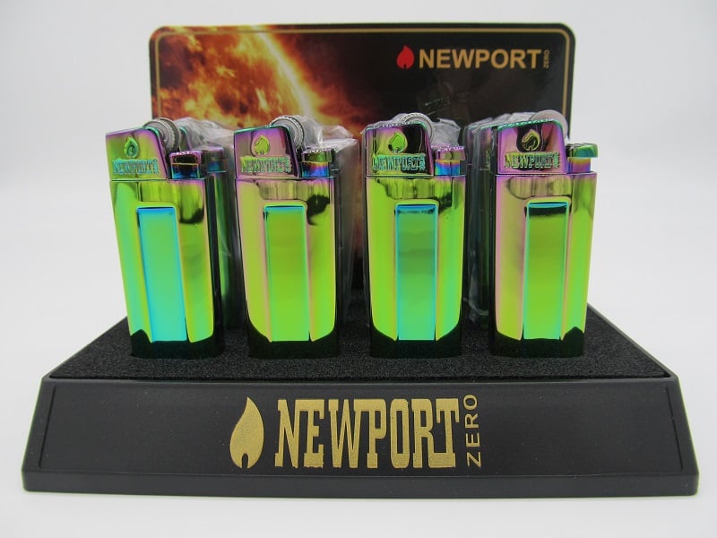 Newport Zero - Wheel Metal Torch Lighter 12count | Mixed Color |