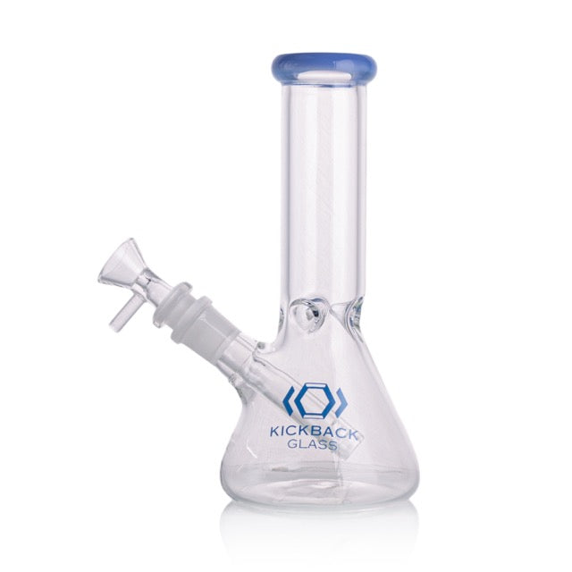 Kickback Glass 8'' Beaker Bong with Colored Lip – Wholesale Smoking Accessories|KB1036