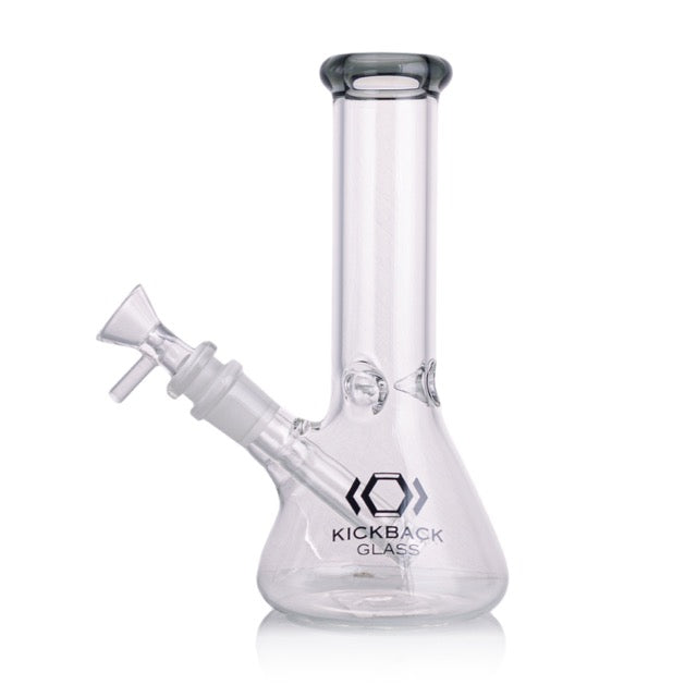 Kickback Glass 8'' Beaker Bong with Colored Lip – Wholesale Smoking Accessories|KB1036