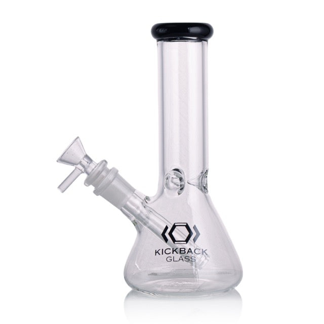 Kickback Glass 8'' Beaker Bong with Colored Lip – Wholesale Smoking Accessories|KB1036