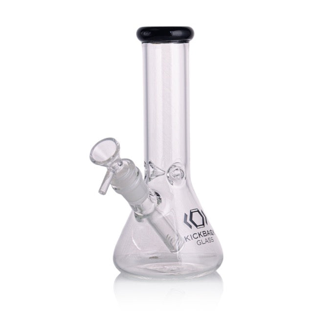 Kickback Glass 8'' Beaker Bong with Colored Lip – Wholesale Smoking Accessories|KB1036