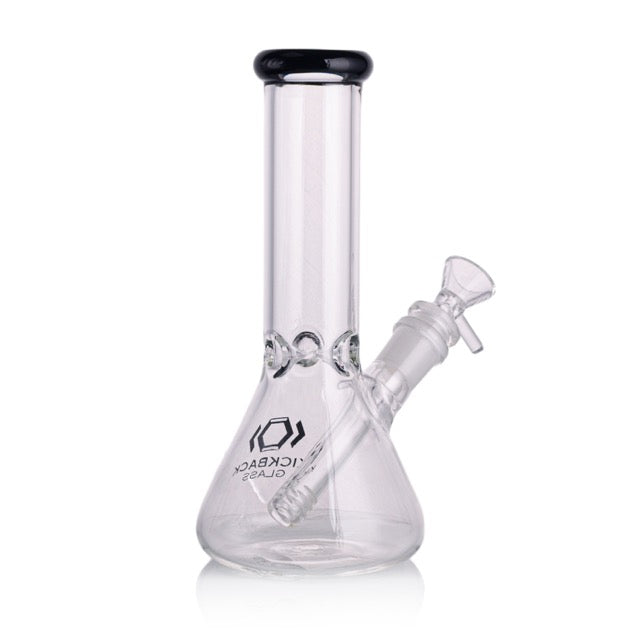 Kickback Glass 8'' Beaker Bong with Colored Lip – Wholesale Smoking Accessories|KB1036
