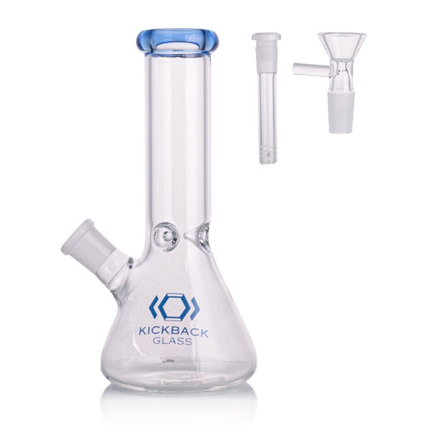Kickback Glass 8'' Beaker Bong with Colored Lip – Wholesale Smoking Accessories|KB1036