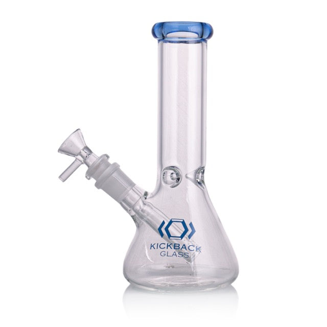 Kickback Glass 8'' Beaker Bong with Colored Lip – Wholesale Smoking Accessories|KB1036