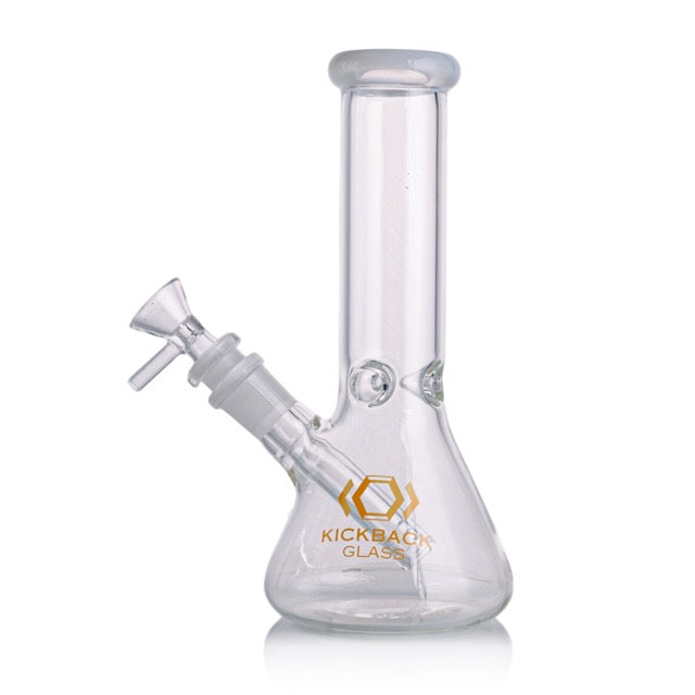 Kickback Glass 8'' Beaker Bong with Colored Lip – Wholesale Smoking Accessories|KB1036