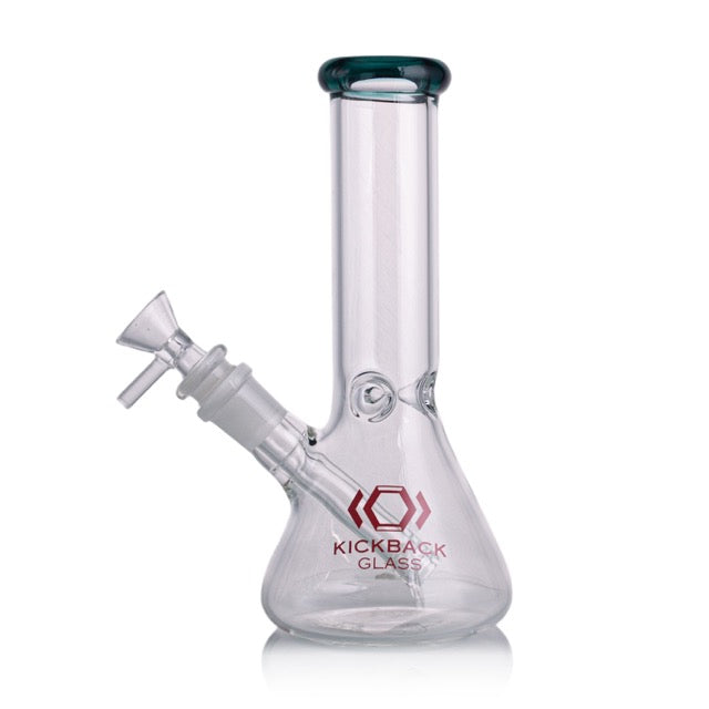 Kickback Glass 8'' Beaker Bong with Colored Lip – Wholesale Smoking Accessories|KB1036
