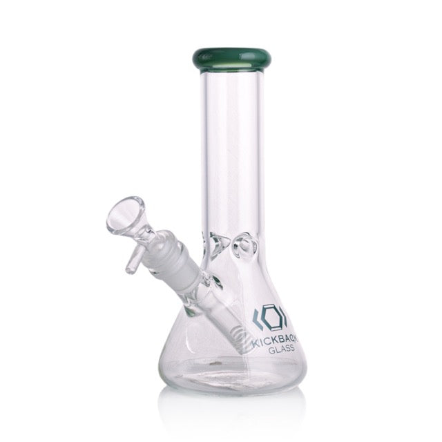 Kickback Glass 8'' Beaker Bong with Colored Lip – Wholesale Smoking Accessories|KB1036