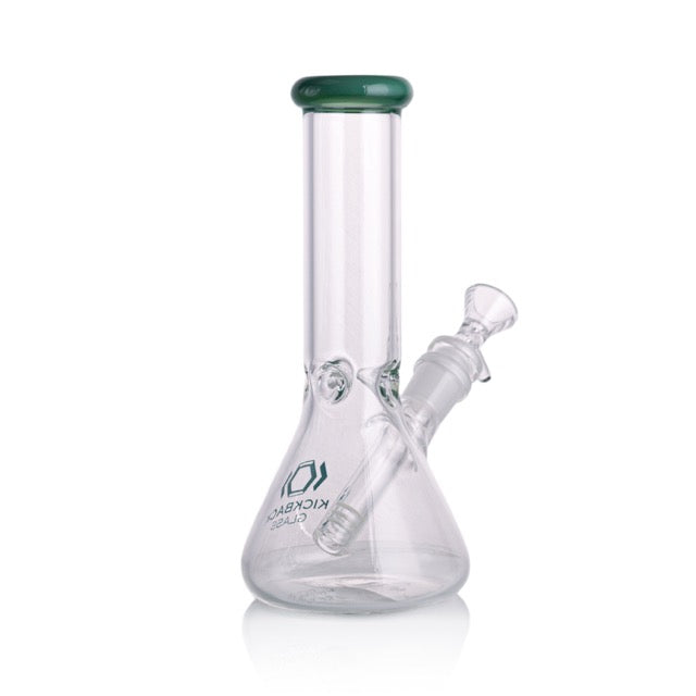 Kickback Glass 8'' Beaker Bong with Colored Lip – Wholesale Smoking Accessories|KB1036