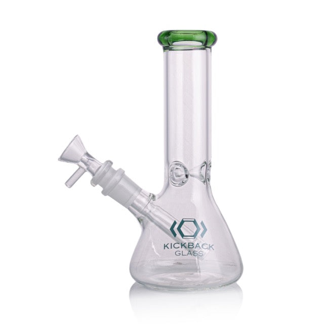 Kickback Glass 8'' Beaker Bong with Colored Lip – Wholesale Smoking Accessories|KB1036