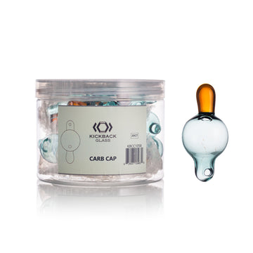 KICKBACK GLASS - Drip design Carb caps with hole for air flow | 20units/Jar |JAR