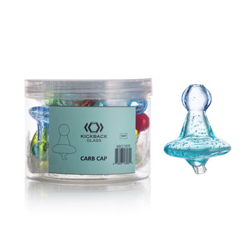 KICKBACK GLASS - UFO Core Reactor Spinner Carb caps | 14units/Jar| Mix Colors | JAR