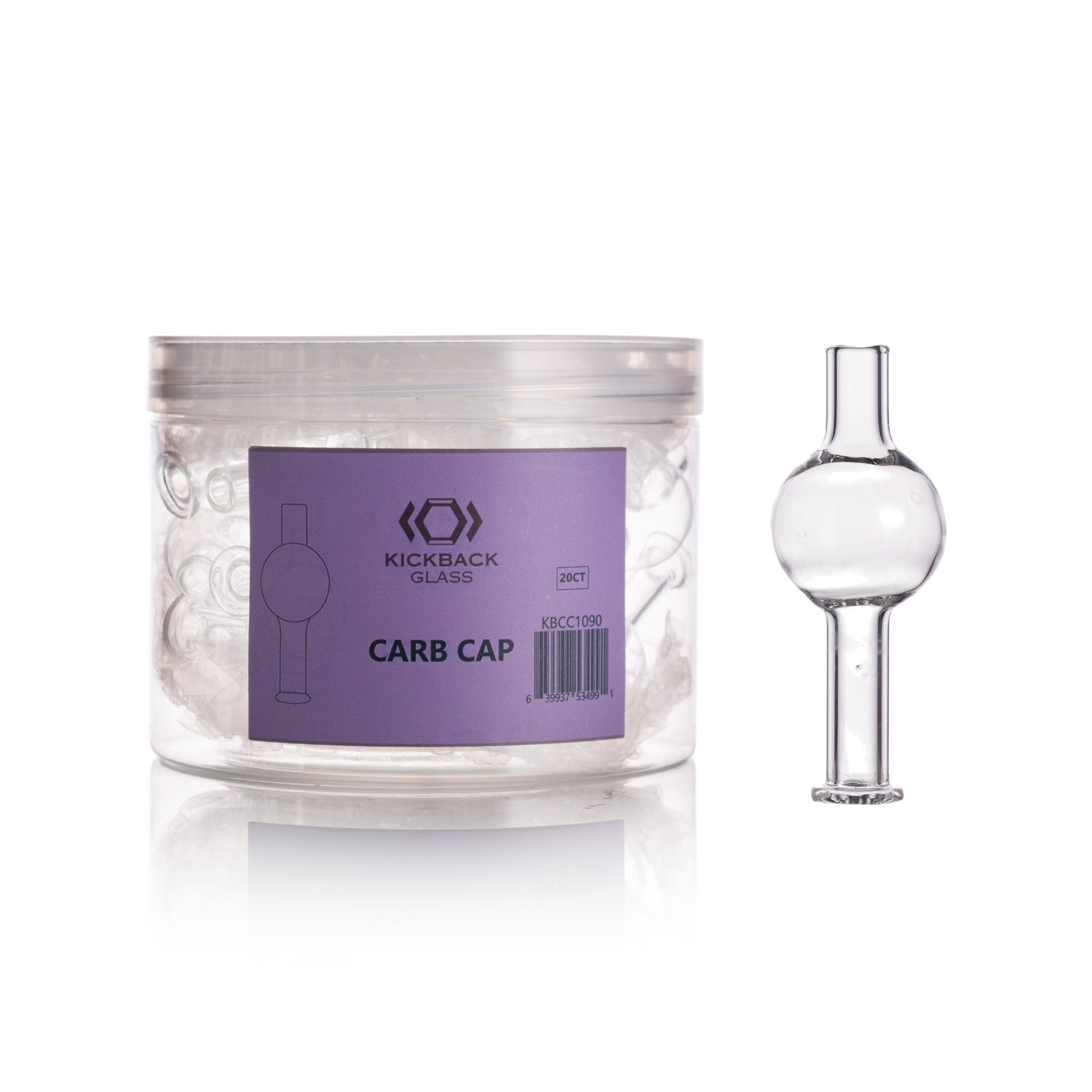 KICKBACK GLASS - Clear Carb caps | 20units/Jar| JAR Main image