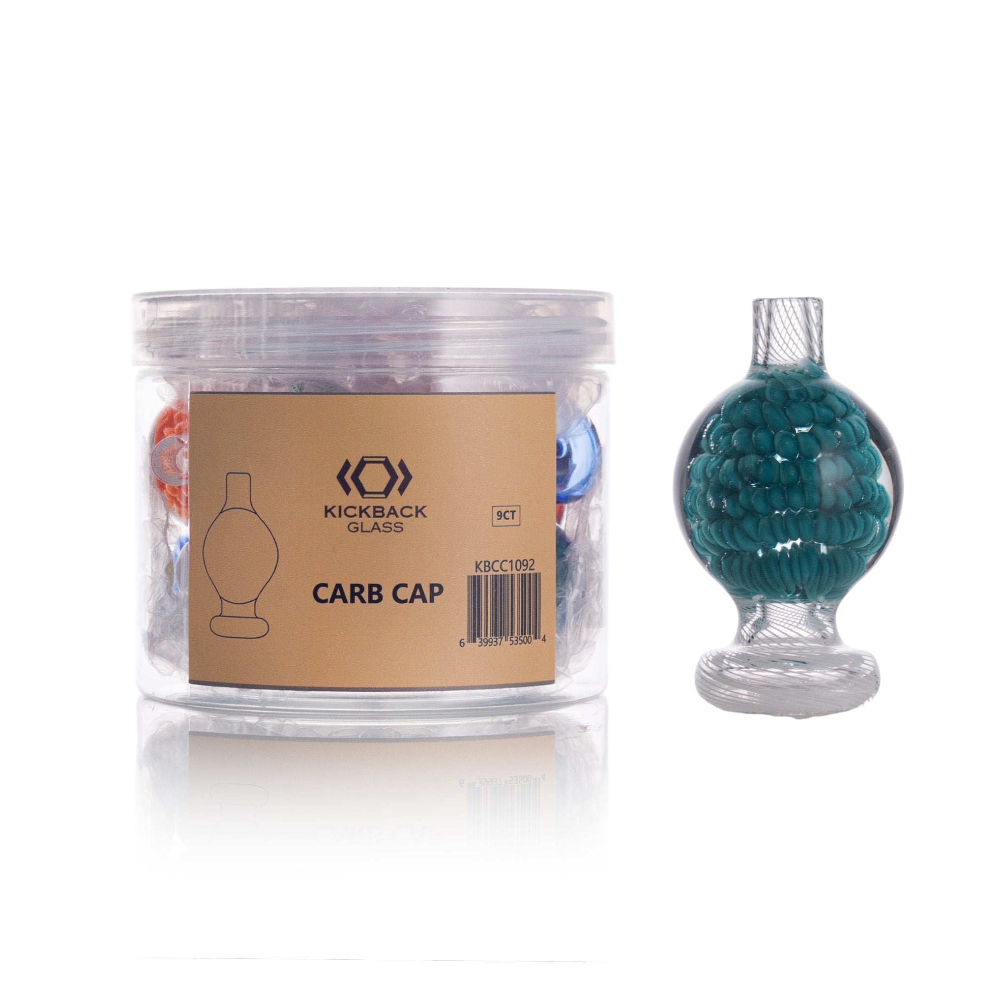 KICKBACK GLASS - Water paint patterned Carb caps | 9units/Jar | Mix colors | JAR Main image