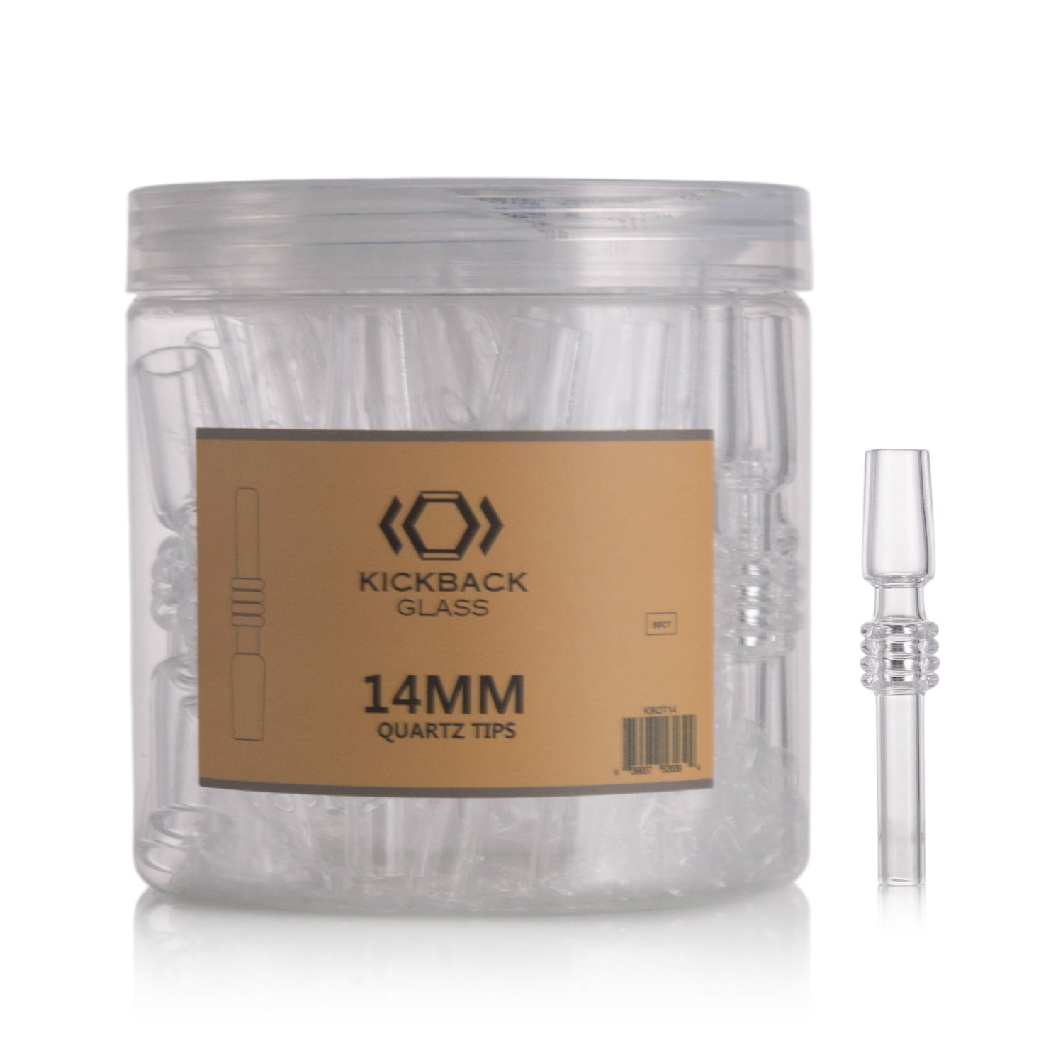 KICKBACK GLASS - 14MM QUARTZ TIPS | 30/Jar Main image