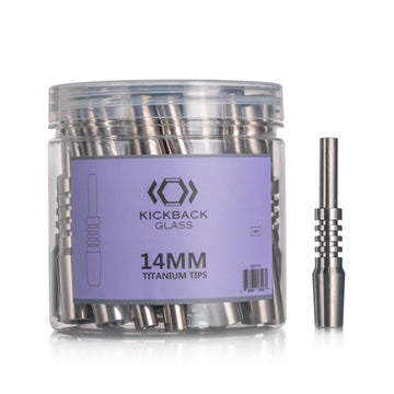 KICKBACK GLASS - 14MM TITANIUM TIPS | 30/Jar