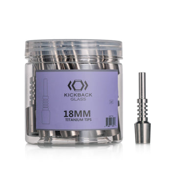 KICKBACK GLASS - 18MM TITANIUM TIPS | 20/Jar