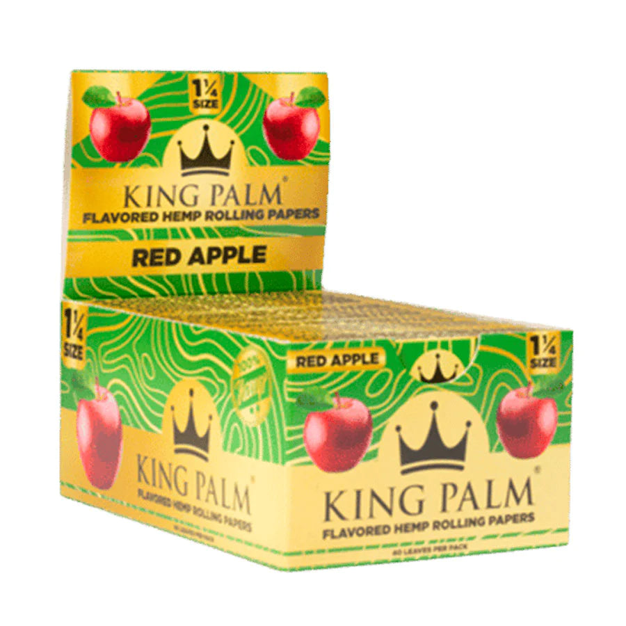King Palm Flavored Hemp Rolling Papers - 1-1/4 Size | 50 Booklet Per Box