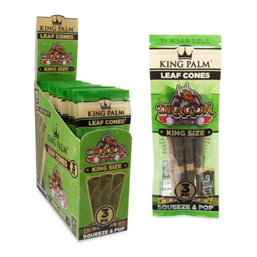 King Palm-Leaf cones-3Pk-King Size- Dragon Fruit