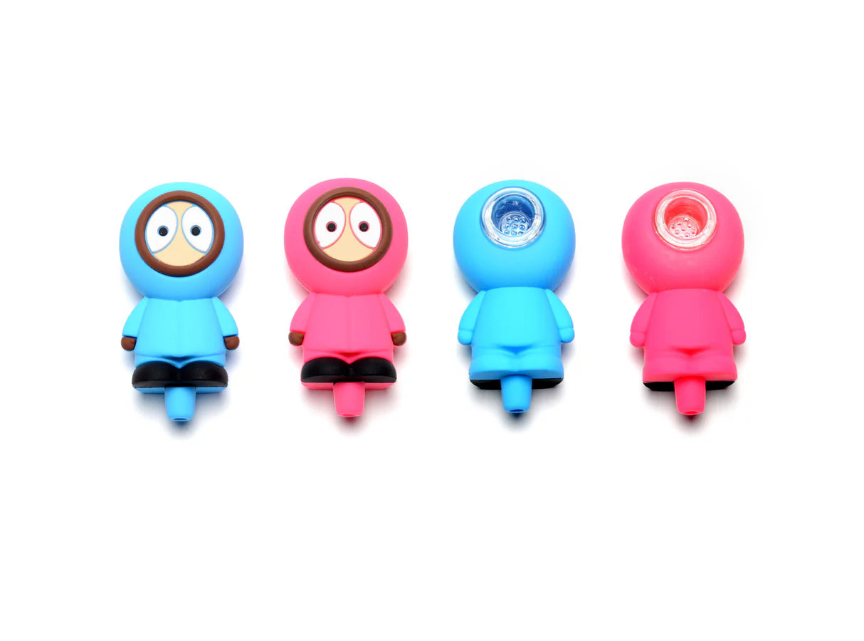 Silicone Kenny Style Pipe - Hand Pipe | Assorted 2 Colors