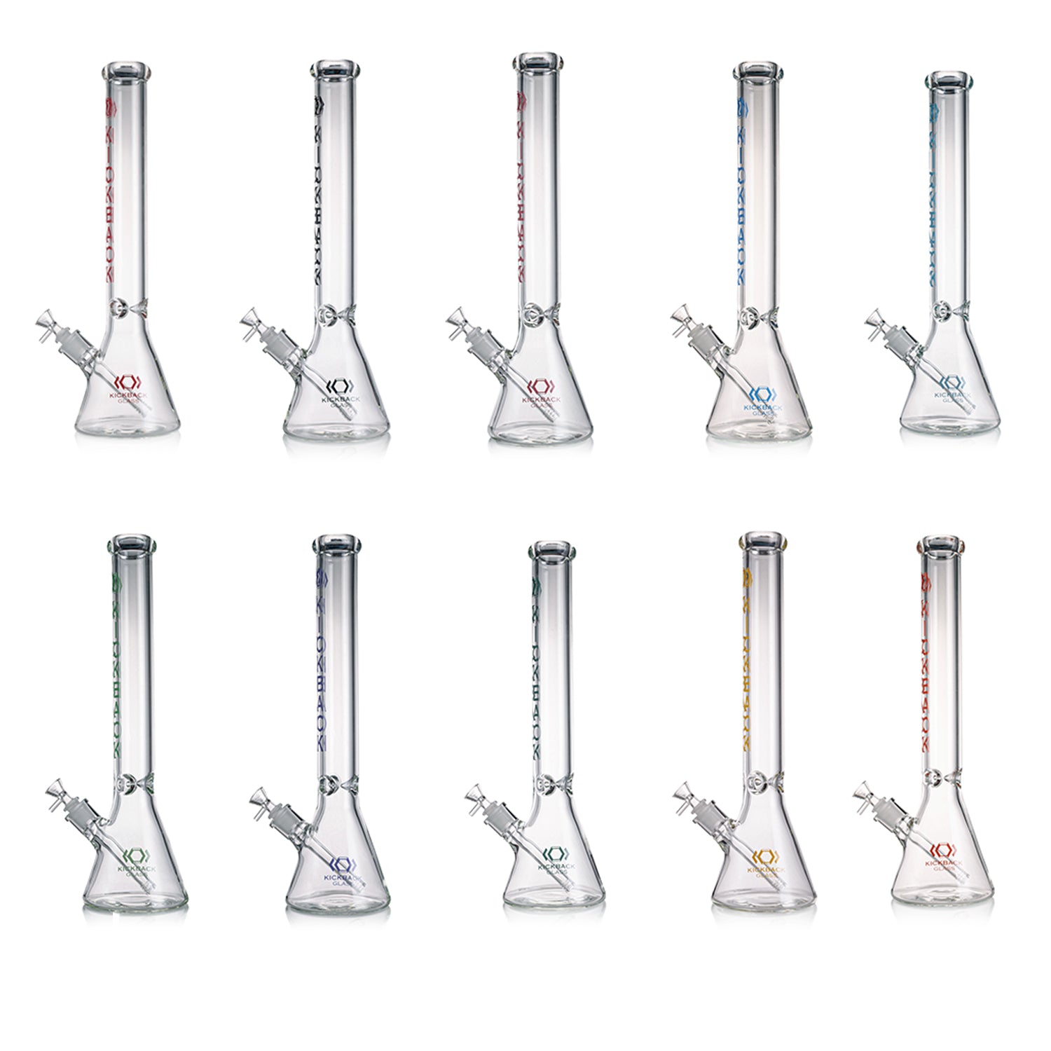 Kickback Glass 18 Inch Beaker Bong with Bowl and Downstem – Side View

 Main image