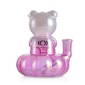 Kickback Glass bear water bong with matching bowl