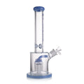 Kickback Glass straight shooter bong with tree arm percolator and 18mm bowl, 15 inches tall