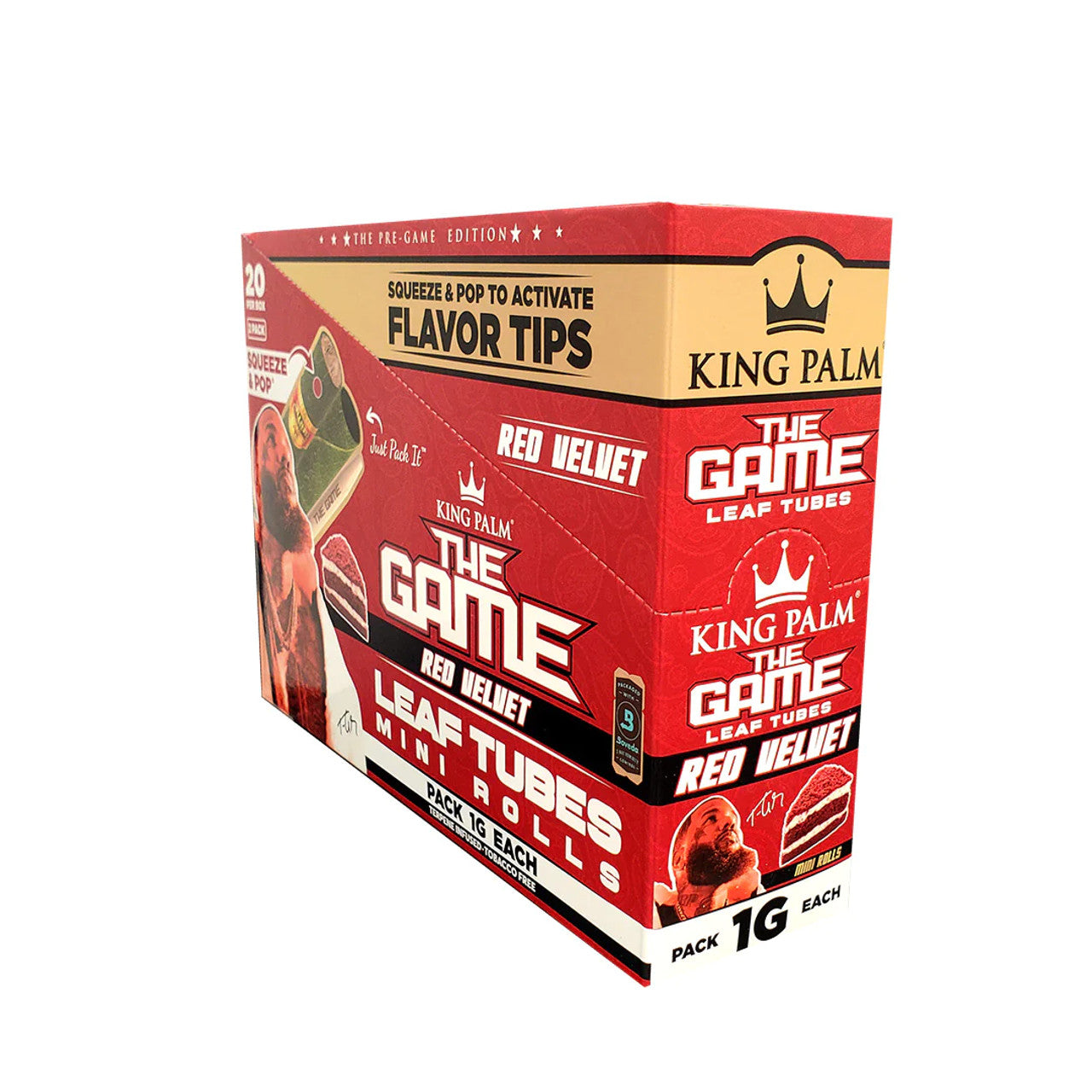 King Palm-The Game-Leaf Tubes-1G Minis-Red Velvet