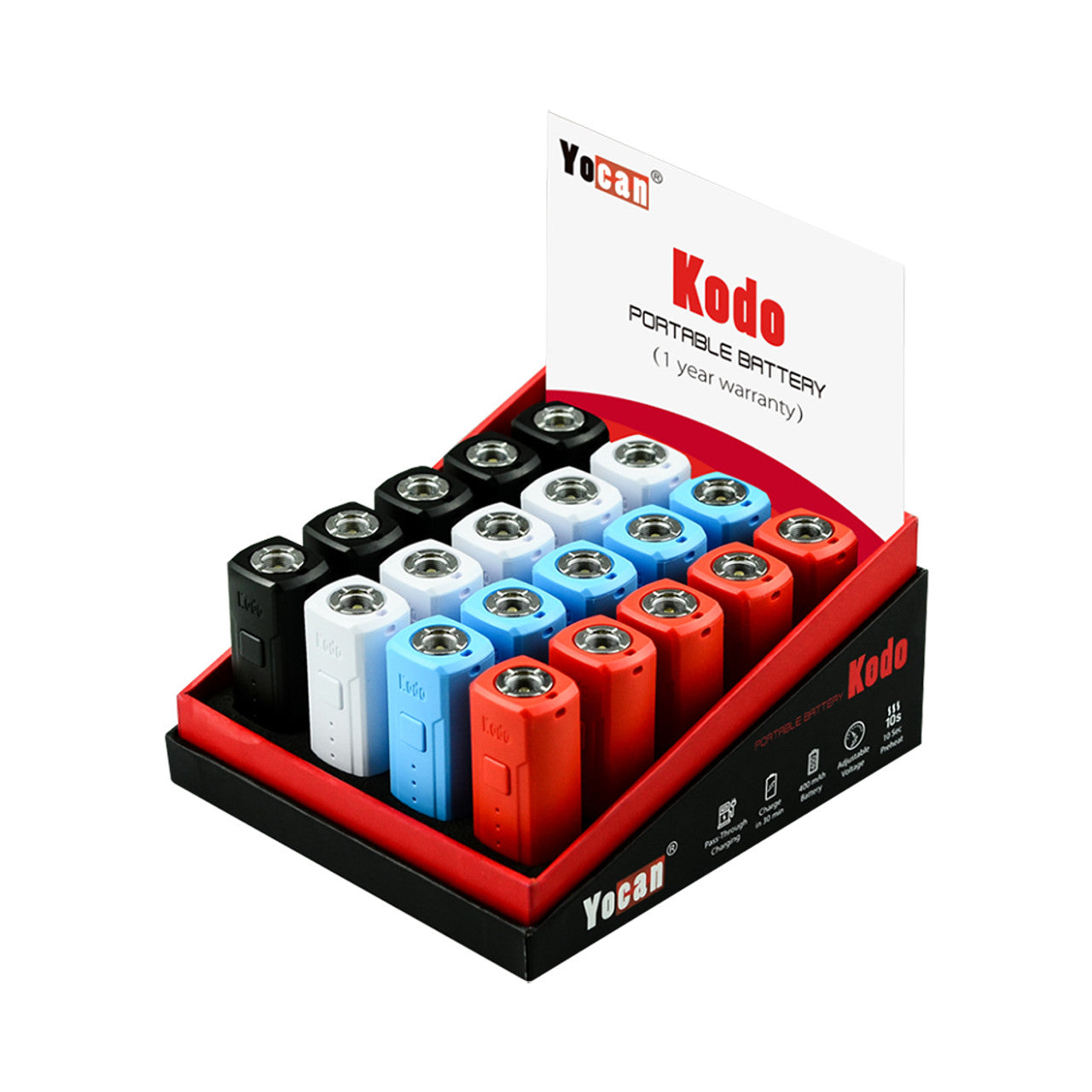 YOCAN - Kodo Portable Battery | 400 mAh Battery | 20 Units / Box | Box Main image