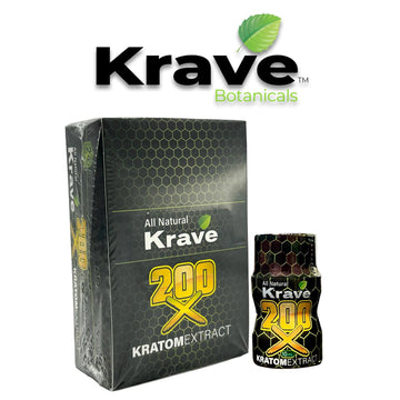 Krave Kratom 200x Extract Shot Case | 10ml Bottles | 24 Units/Case