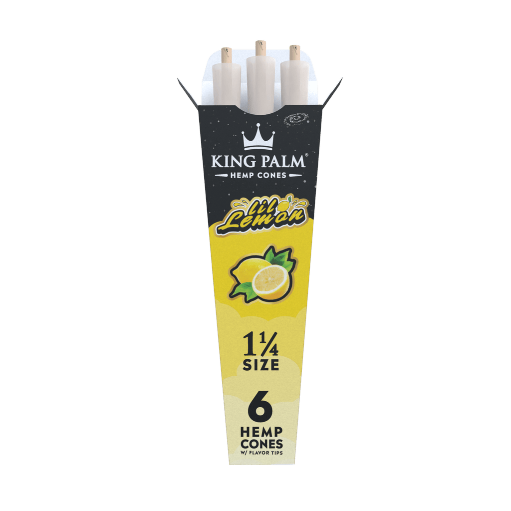King Palm - Hemp Cones | 1 1/4 Size  6-Hemp cones| 30Packs/Display | Squeeze & POP | WR09