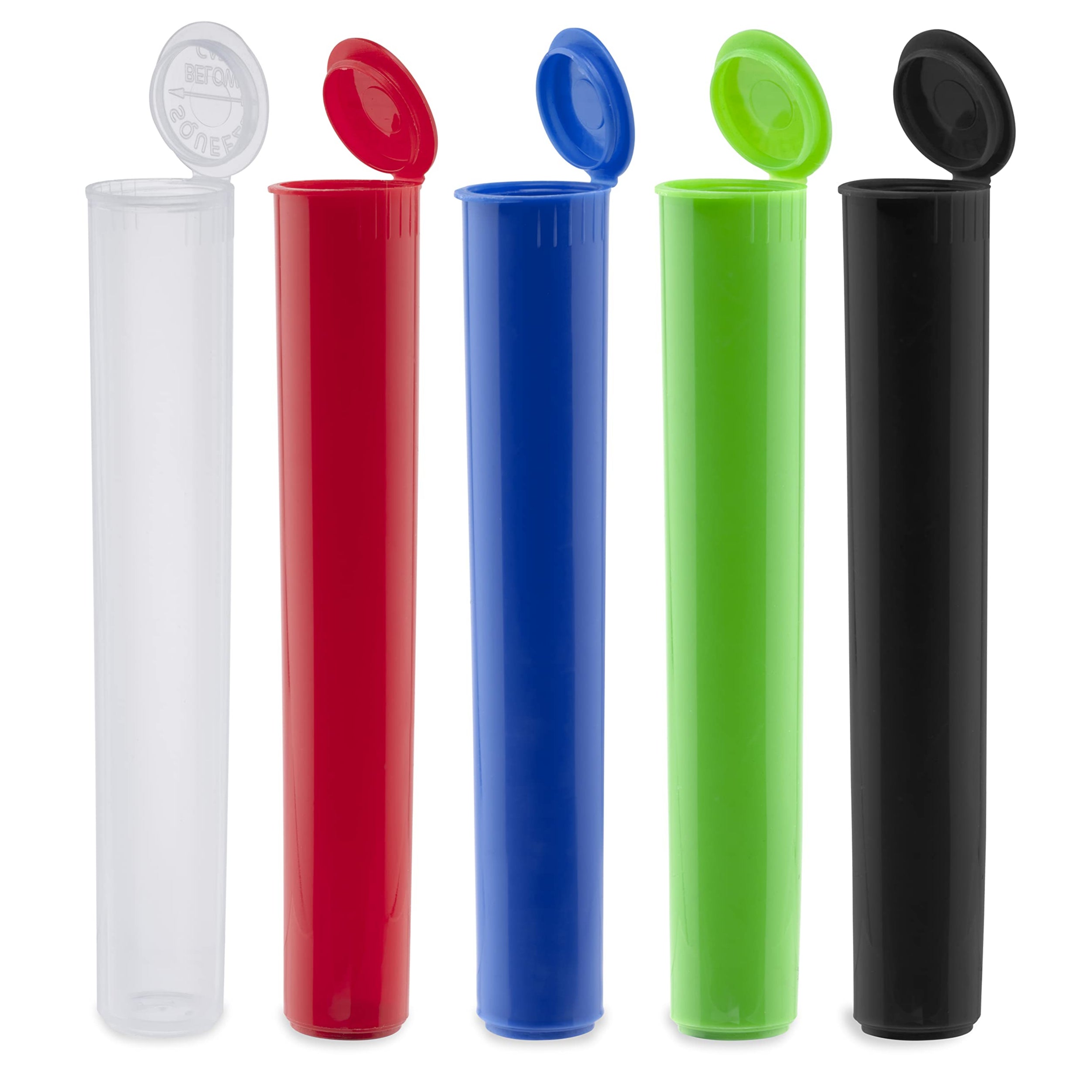 Loud Lock blunt tubes 100-pack in 5 assorted colors, airtight and smell-proof for secure blunt storage and transport. Main image