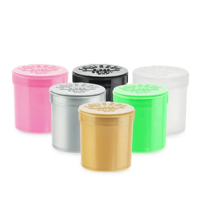 Loud Lock Pop Top flower jars in a 45-pack, designed for smell-proof and secure herb storage.