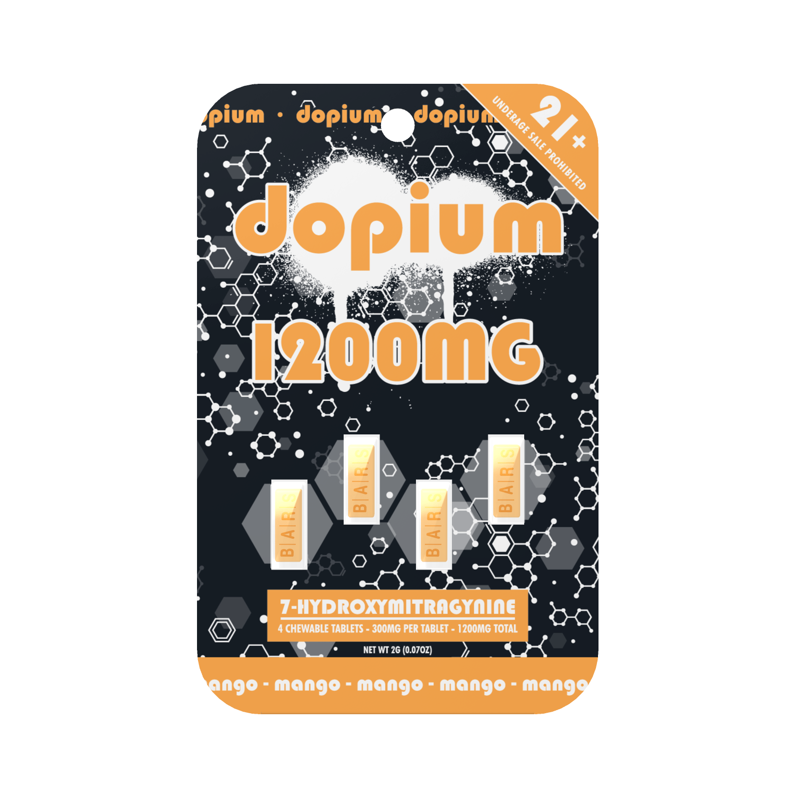 Dopium - 1200mg | 7-Hydroxymitragynine | 4x300mg | Single Unit