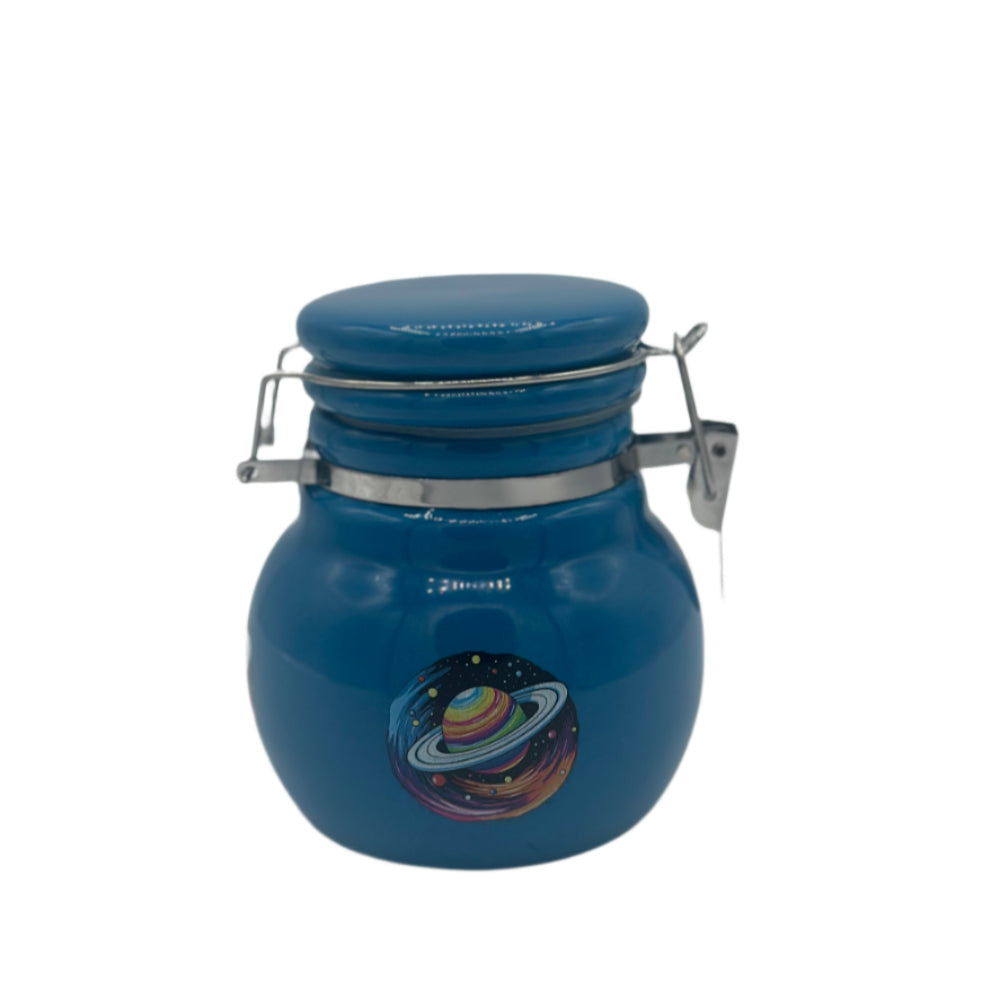 Minimalist ceramic jar for kitchen or cannabis storage, 250ML

