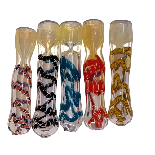 Colorful Mix Design Hand Pipes displayed individually with stylish patterns and compact size. Main image