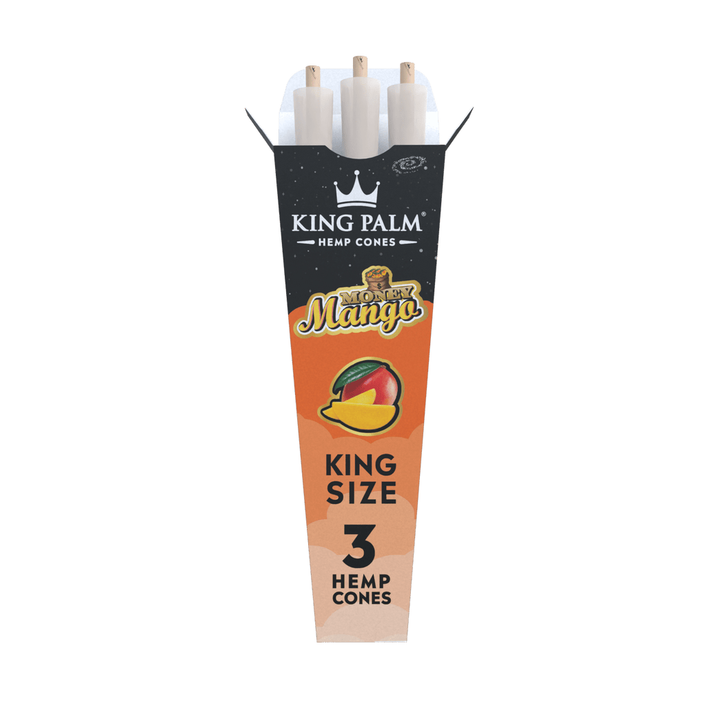 King Palm - Hemp Cones | KING Size  3-Hemp cones| 30Packs/Display | Squeeze & POP | WR10