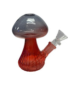 Mushroom Waterpipe in gray and orange, novelty design with banger