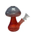 Mushroom Waterpipe in gray and orange, novelty design with banger