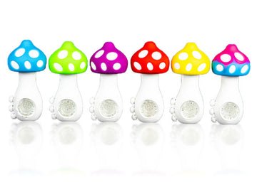 Silicone Mushroom Hand Pipe | Assorted 8 Colors
