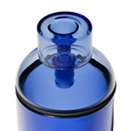 NWTN HOME Vesper tabletop gravity bong in navy blue - borosilicate glass water pipe side view