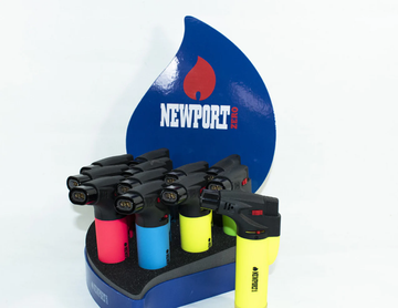 Newport Mini Torch - | Assorted Colors | 20 Count Display Box | Wholesale Smoking Accessories California