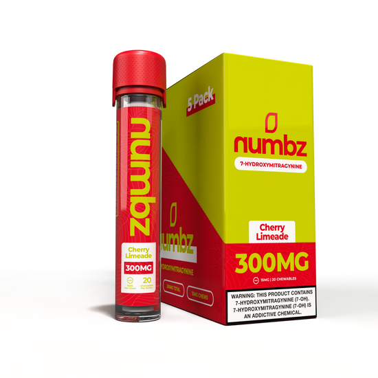 numbz|7OH-MIT| 300MG |20 Chewables |Box of 5 Units | Box
