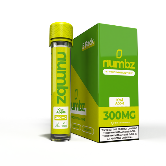 numbz|7OH-MIT| 300MG |20 Chewables |Box of 5 Units | Box Main image