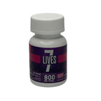 Open bottle of 7Lives Kratom Tablets showing the 40mg tablets inside.