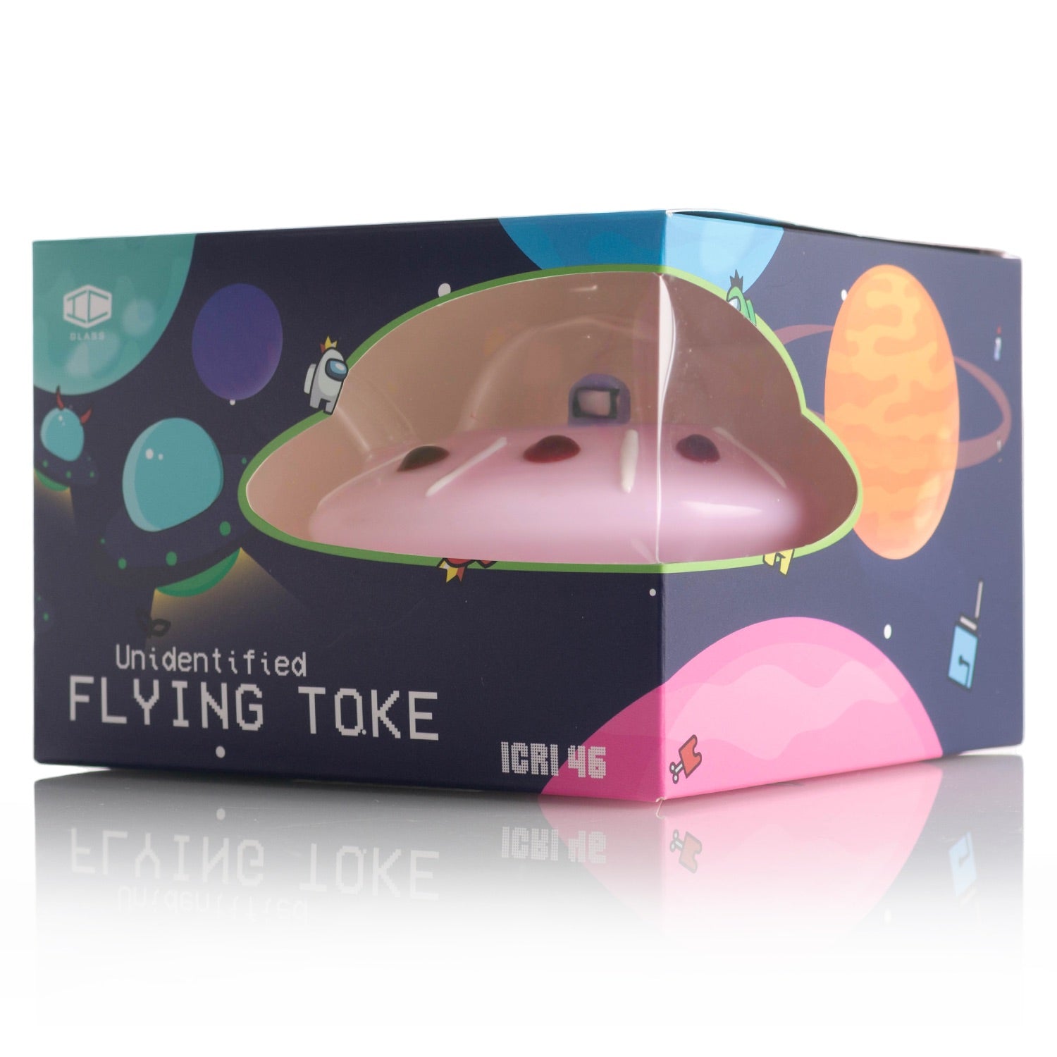IC GLASS - Unidentified Flying Toke  Dab Rig | Assorted 3 Colors Main image