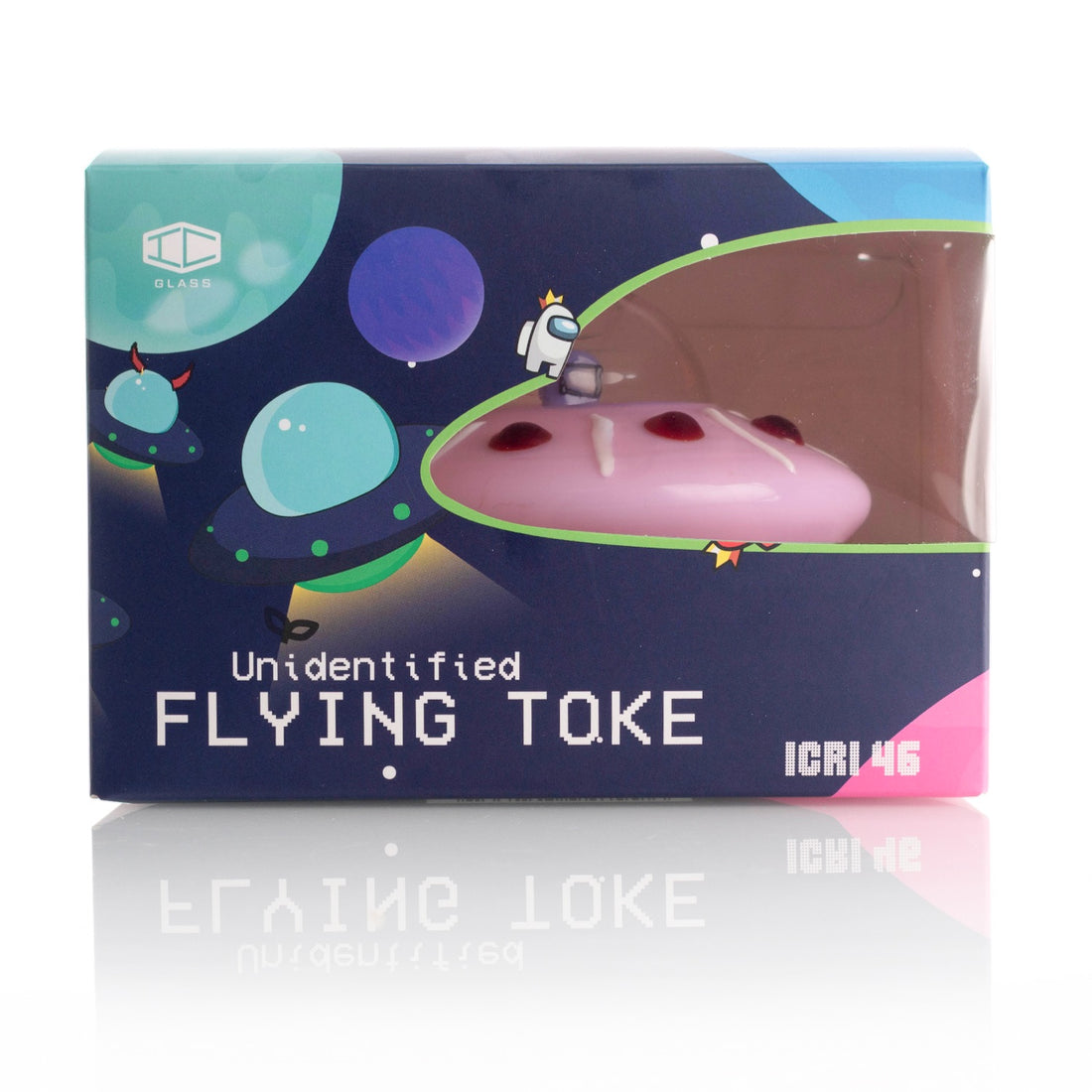 IC GLASS - Unidentified Flying Toke  Dab Rig | Assorted 3 Colors